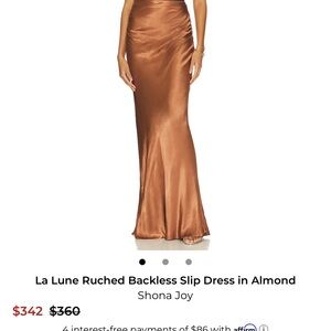 Shona Joy Almond Satin Gown